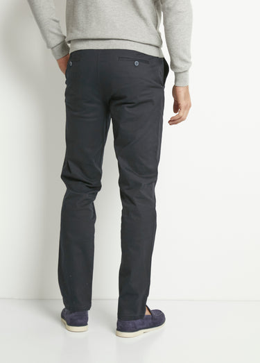 Pantalon chino droit toile Marine