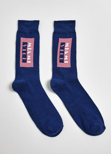Paire de chaussettes licence Miami Vice Bleu/Rose