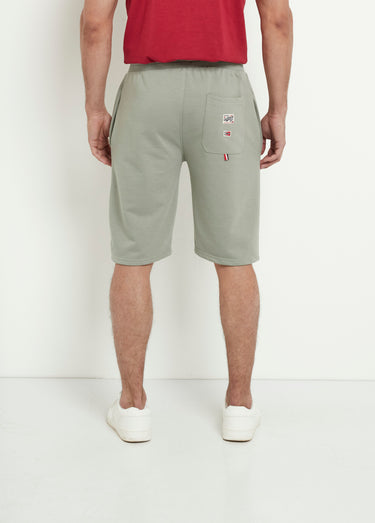 Short long en molleton ceinture élastiquée Olive