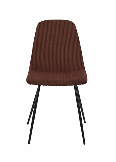 Chaises velours cotelé et pieds métal 1V Terra