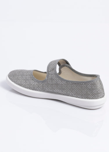 Chaussons babies à scratch largeur confort Gris