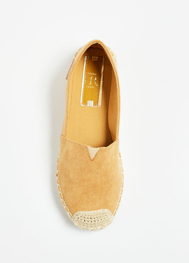 Espadrilles pailletées avec semelle corde Camel