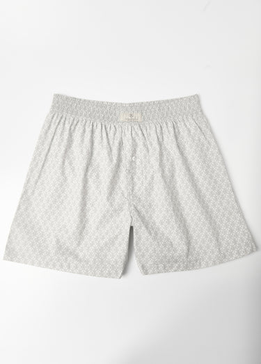 Caleçon en pur coton, imprimé fantaisie Imprime Gris