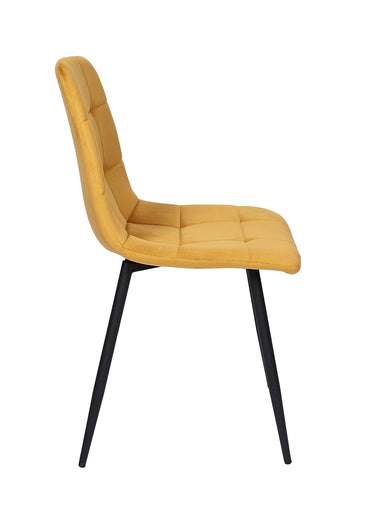 Set 4 Chaises MATEO Jaune Moutarde