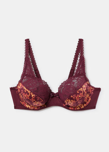 Soutien-gorge en dentelle et microfibre Imprime