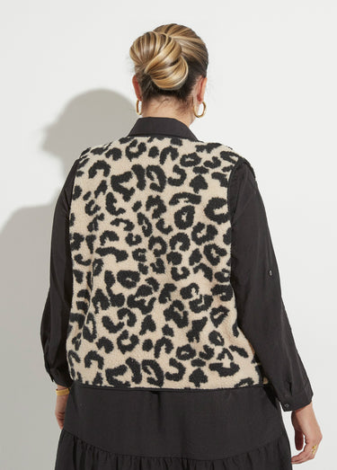 Gilet de berger sans manches, léopard Leopard