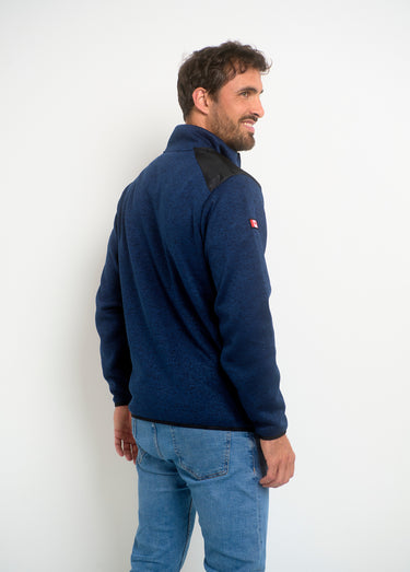 Veste polaire renforts épaules et zips Marine