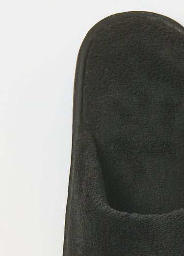 Chaussons mules doux éponge Noir