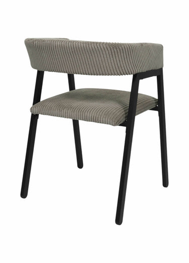 Fauteuils minimalistes velours cotelé 1T Taupe / Noir