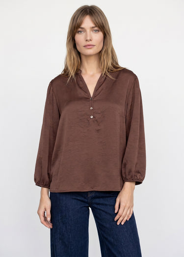 Chemisier satiné Marron