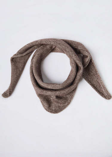 Echarpe triangle chaude avec de la laine Marron