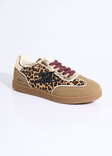 Sneakers fantaisie léopard et paillettes Leopard