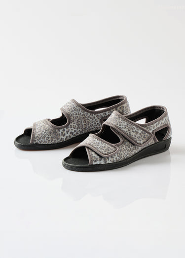Sandales vegan largeur confort Gris