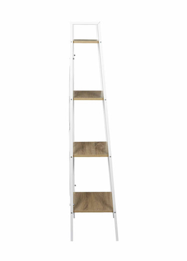 Etagère design métal clair et bois Bois / Blanc