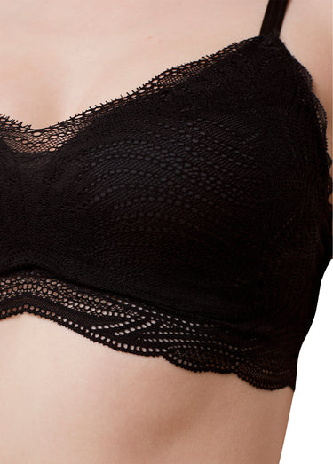 Soutien-gorge rembourré dentelle Noir