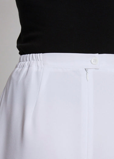 Jupe droite mi-longue Blanc