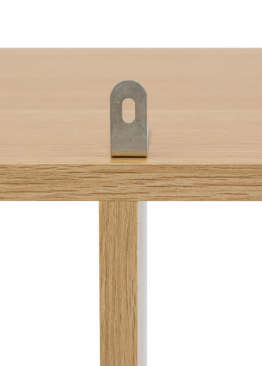 Module 4 cases avec décor bois rainuré Beige