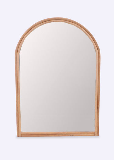 Miroir en rotin forme arche Naturel