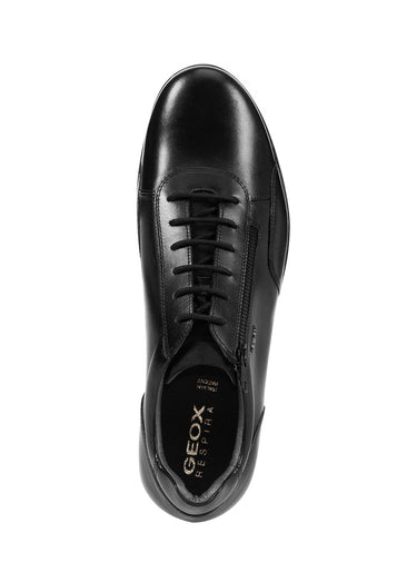 Derbys en cuir tendance à lacets Noir