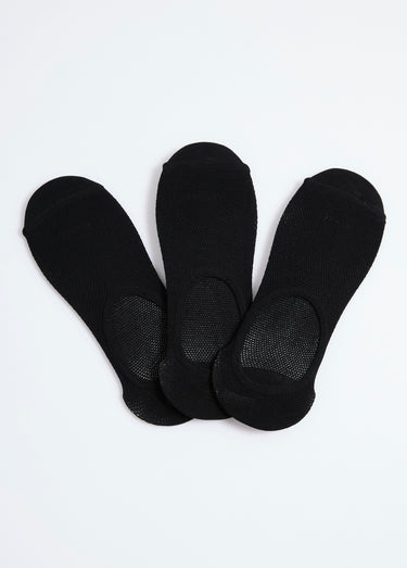 Socquettes discrètes anti-glisse, foncé Noir