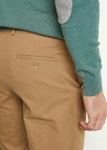 Pantalon chino droit toile Camel