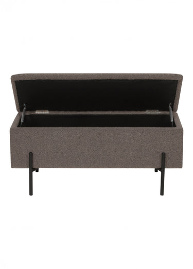 Banc bouclette coffre de rangement, 2M Marron
