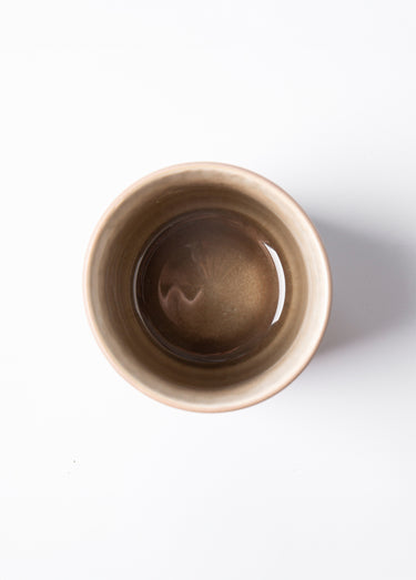 Set 4 tasses grès émaillé, foncé Taupe