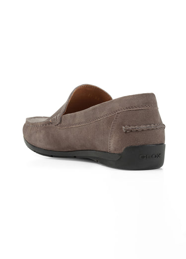 Mocassins en cuir semelle antidérapante Gris