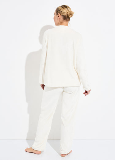Pyjama doux et chaud en polaire Blanc