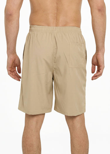 Short de bain taille élastiquée et liens Beige