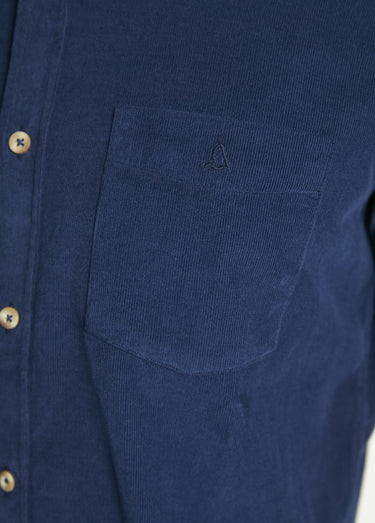 Chemise manches longues velours milleraies Marine