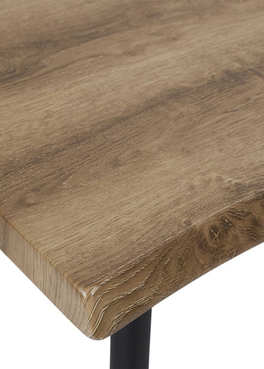 Table à manger rectangle plateau bois Noir