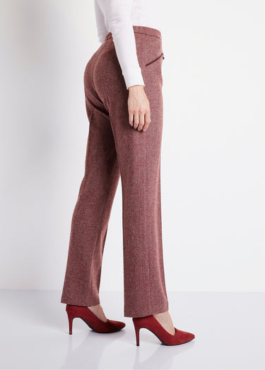 Pantalon chevrons ou chiné entrejambe 75 cm Chevrons Bordeaux