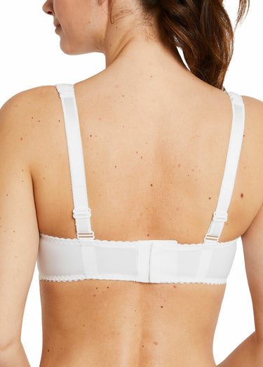 Soutien-gorge armatures effet dentelle Blanc