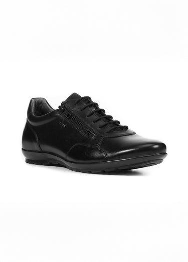 Derbys en cuir tendance à lacets Noir