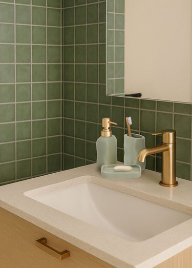 Set salle de bain 3 pièces en céramique Sauge