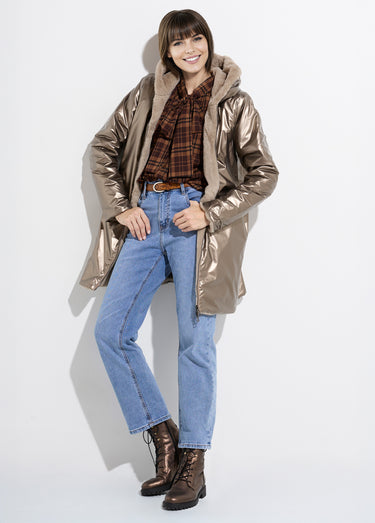 Parka réversible déperlant / fourrure 1 Bronze