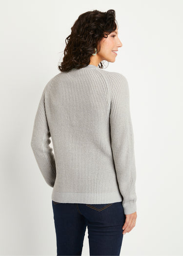 Pull maille brillante col rond Menthe