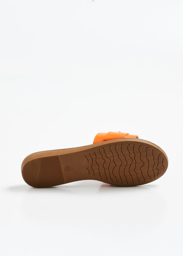Sandales façon mules avec détail métal Orange