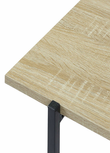 Table basse épurée en métal et bois Marron/Noir