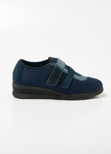 Derbies scratchées textile largeur confort Marine