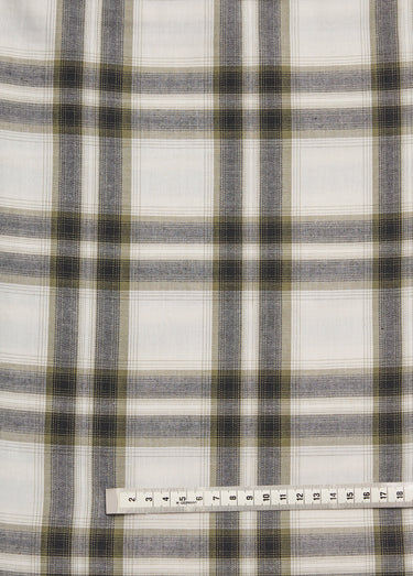 Coupon tissu carreaux flanelle, Highlands Carreaux Vert