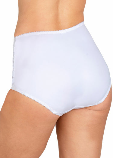 Gaine culotte en dentelle, JACQUARD & LACE Blanc