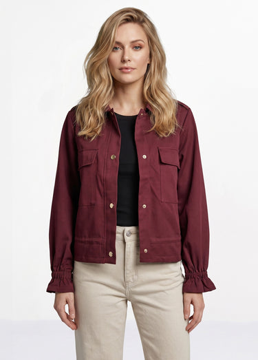 Veste mi-saison avec poignets resserrés Bordeaux
