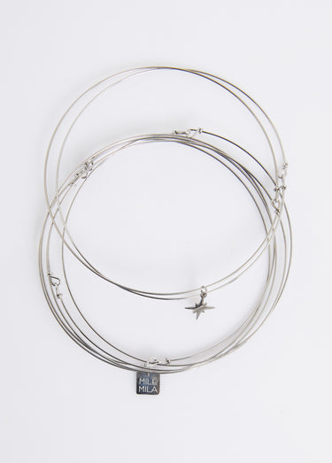 Bracelets semainier en acier inoxydable Argente