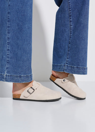 Mules à boucle et semelle anatomique Beige