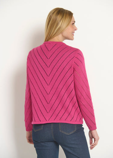Gilet boléro fin ajouré coton Cassis