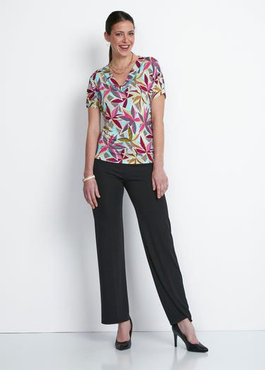 T-shirt court uni ou imprimé Vert/Fuchsia