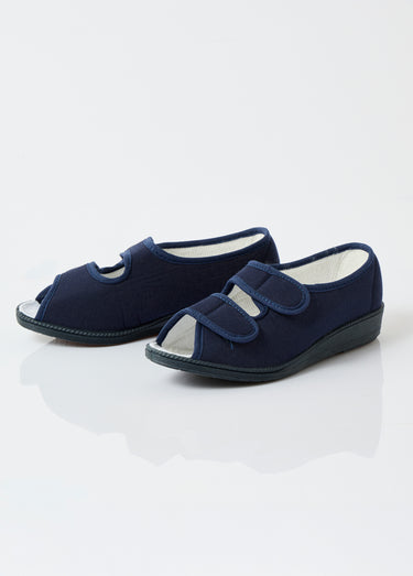 Sandales largeur confort bout ouvert Marine