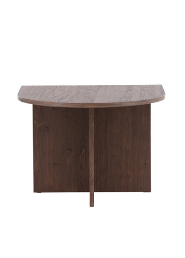 Tables gigognes en bois, formes épurées Moka